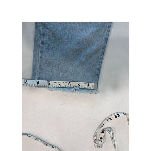 Levi's 724 High Rise Straight Jeans Light Wash Raw Hem - Size 31 - Picture 6 of 9